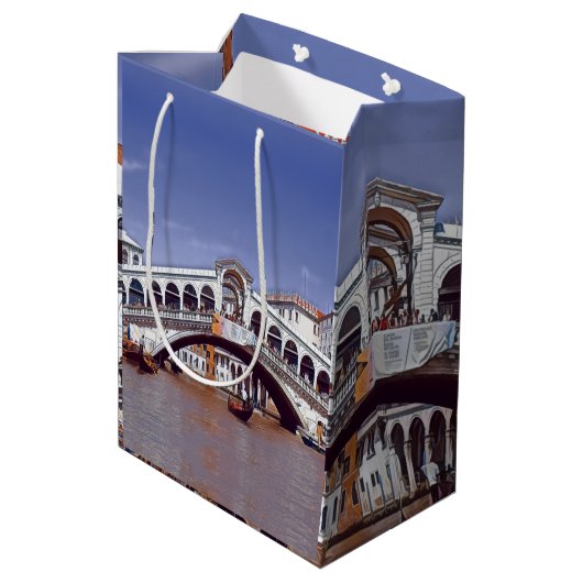 ldp Venice - RIALTO BRIDGE - Medium Cadeauzakje (Achterkant Gekanteld)
