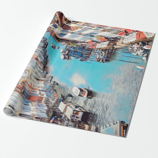 ldp VENICE - Uitzicht van het Grote Kanaal van Ria Cadeaupapier (Uitgerold)