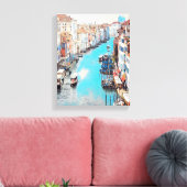 ldp VENICE - Uitzicht van het Grote Kanaal van Ria Canvas Afdruk (Insitu (Woonkamer))