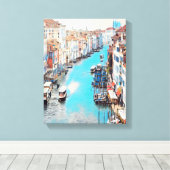 ldp VENICE - Uitzicht van het Grote Kanaal van Ria Canvas Afdruk (Insitu (Houten vloer))