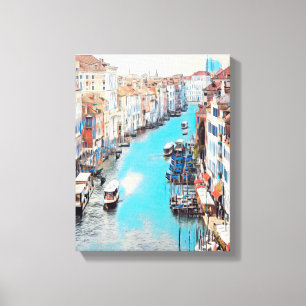 ldp VENICE - Uitzicht van het Grote Kanaal van Ria Canvas Afdruk