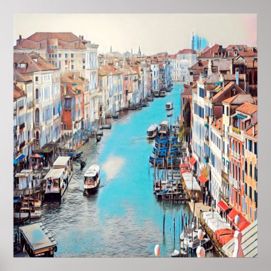 ldp VENICE - Uitzicht van het Grote Kanaal van Ria Poster (Voorkant)