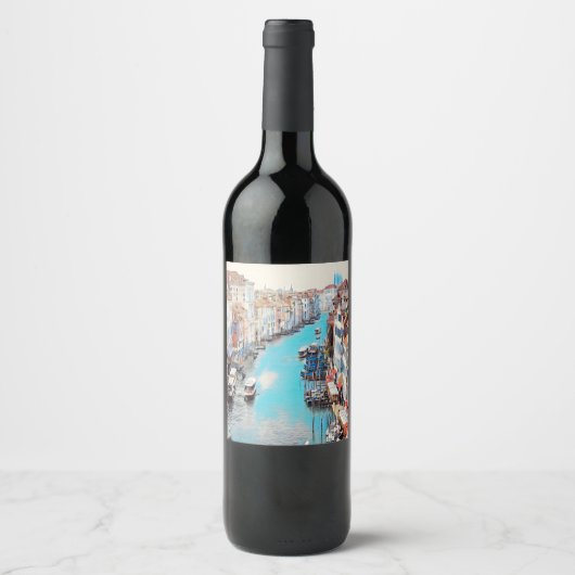 ldp VENICE - Uitzicht van het Grote Kanaal van Ria Wijn Etiket (Voorkant)