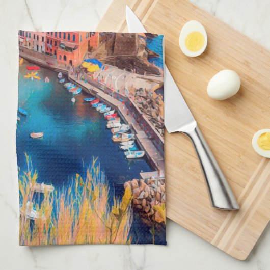 ldp VERNAZZA - Cinque Terre - Theedoek (Quarter Fold)