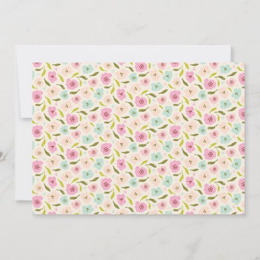 LDS BAPTISM FOTO-INVITATIE | Elegant roze meisje Kaart (Achterkant)