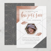 LDS BAPTISM-INVITATIE | Collectie van de Boho-vete Kaart (Voorkant / Achterkant)