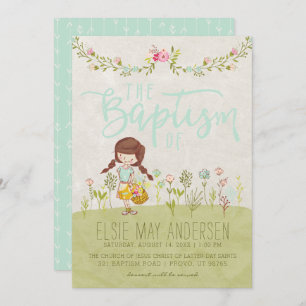 LDS BAPTISM-INVITATIE    griesmeisje Kaart