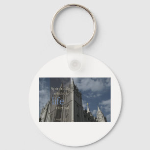 LDS citeert "Spiritally Minded is Life Eternal" Sleutelhanger