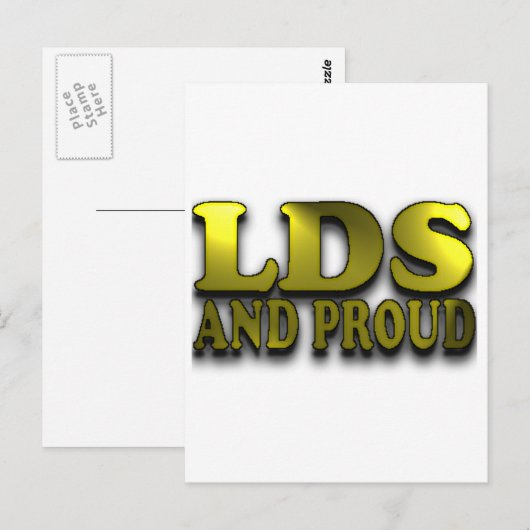LDS en Proud Briefkaart (Voorkant / Achterkant)