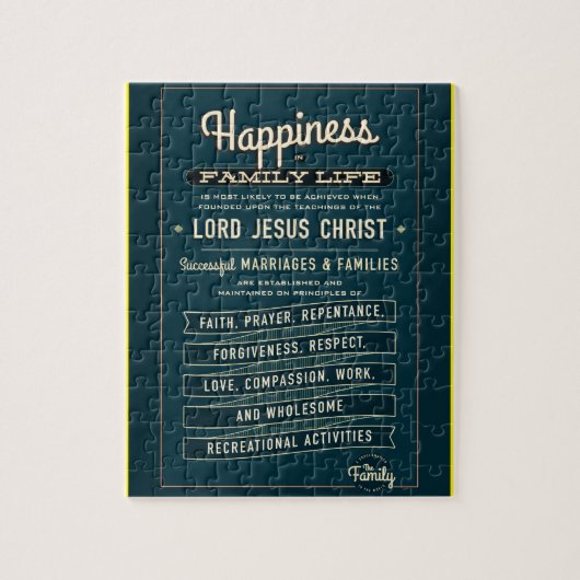 LDS Familie Proclamation puzzle. Legpuzzel (Verticaal)