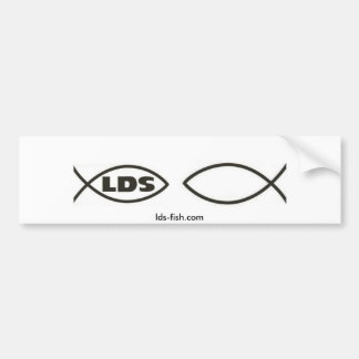 lds fish logo, right blank fish, lds-fish.com bumpersticker