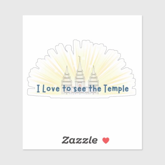 LDS I Love to See the Temple Primary, Jeugd, Cadea Sticker (Vel)