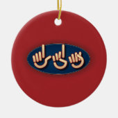 LDS in ASL. kerstversiering Keramisch Ornament (Voorkant)