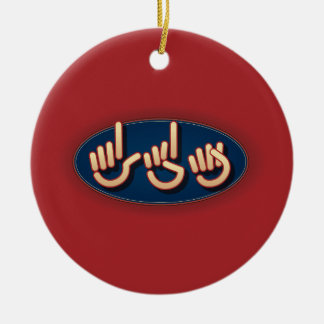 LDS in ASL. kerstversiering Keramisch Ornament