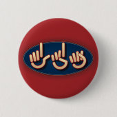 LDS in ASL. knoop Ronde Button 5,7 Cm (Voorkant)