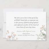 LDS Kerk van Jezus Christus Doop Bloemen Kaart (Achterkant)