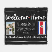 LDS Missionaire Homecoming Welkom Home Aangepast t Fleece Deken (Voorkant (Horizontaal))