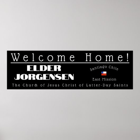 LDS Missionaris Welkom Huis Aangepaste Poster Sign (Voorkant)