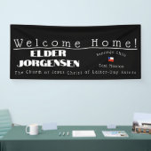 LDS-missionaris welkom thuis aangepaste bannerpost Spandoek (Beurs)
