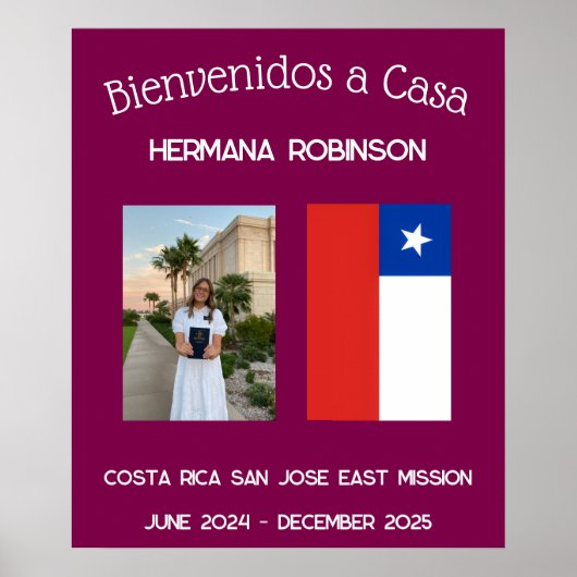 LDS-missionaris welkom thuis aangepaste Spaanse po Poster (Voorkant)