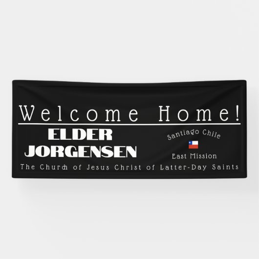LDS Missionary Welkom Home Aangepaste Banner Poste (Horizontaal)