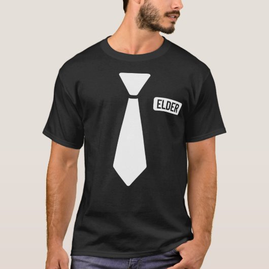 LDS Mormon Missionary Elder Costume Missionary T-shirt (Voorkant)