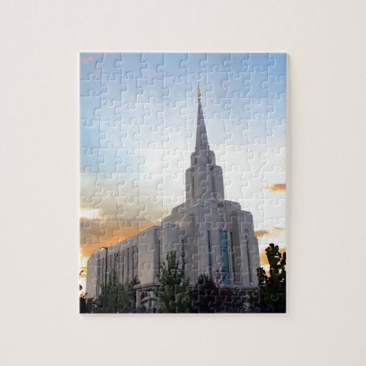 LDS-mormon Oquirrh Mountain Utah-tempel Legpuzzel (Verticaal)