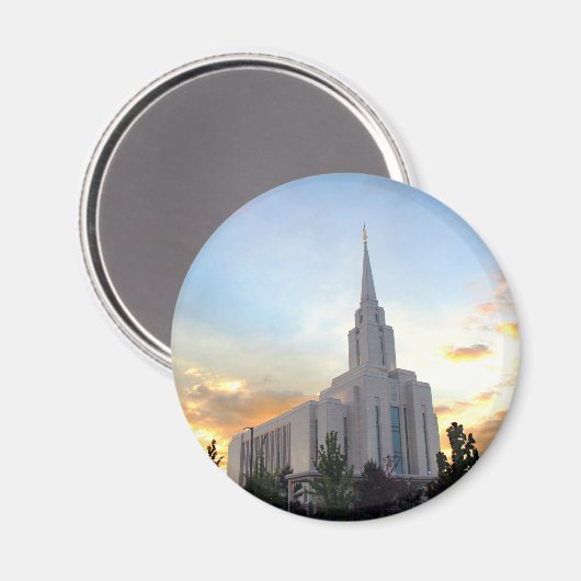 LDS-mormon Oquirrh Mountain Utah-tempel Magneet (Voorkant / Achterkant)