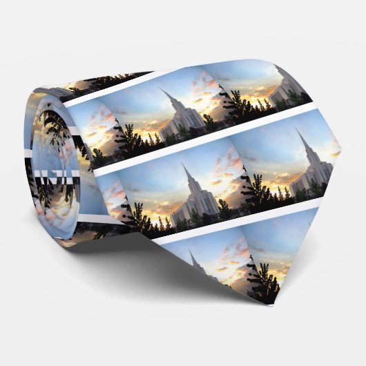 LDS-mormon Oquirrh Mountain Utah-tempel Stropdas (Opgerold)