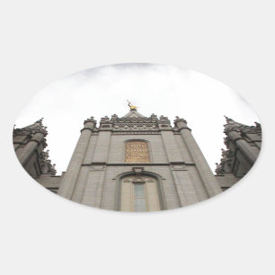 LDS Mormon Salt Lake City Temple foto Ovale Sticker