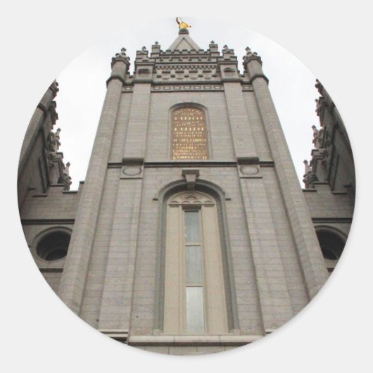 LDS Mormon Salt Lake City Temple foto Ronde Sticker (Voorkant)
