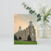 LDS Mormon Temple Logan, Utah Briefkaart (Staand voorkant)