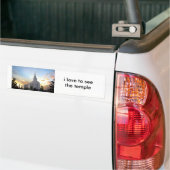 LDS mormoon Oquirrh Mountain Utah tempel Bumpersticker (Op Truck)