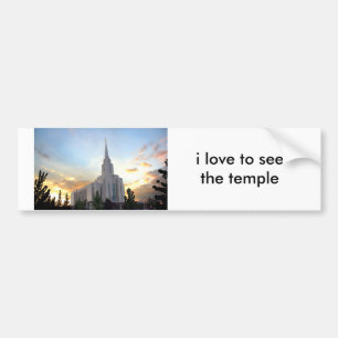 LDS mormoon Oquirrh Mountain Utah tempel Bumpersticker