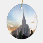 LDS mormoon Oquirrh Mountain Utah tempel Keramisch Ornament (Links)