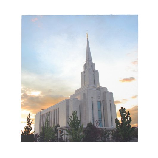 LDS mormoon Oquirrh Mountain Utah tempel Notitieblok (Voorkant)
