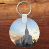 LDS mormoon Oquirrh Mountain Utah tempel Sleutelhanger (Voorkant)