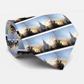 LDS mormoon Oquirrh Mountain Utah tempel Stropdas (Opgerold)