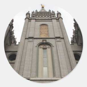 LDS Mormoonse Salt Lake City-tempelfoto Ronde Sticker