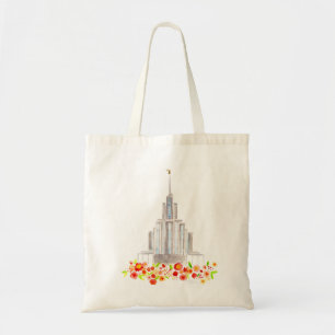 LDS Oquirrh Temple Waterverf kerkzak Tote Bag