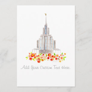 LDS Oquirrh Temple Waterverf nodigt baptisme uit Kaart