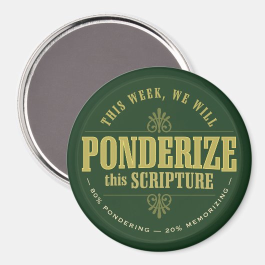 LDS Ponderize magneet. groen Magneet (Voorkant / Achterkant)