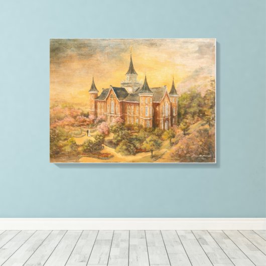 LDS Provo City Center Temple Canvas Afdruk (Insitu (Houten vloer))