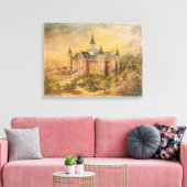 LDS Provo City Center Temple Canvas Afdruk (Insitu (Woonkamer))