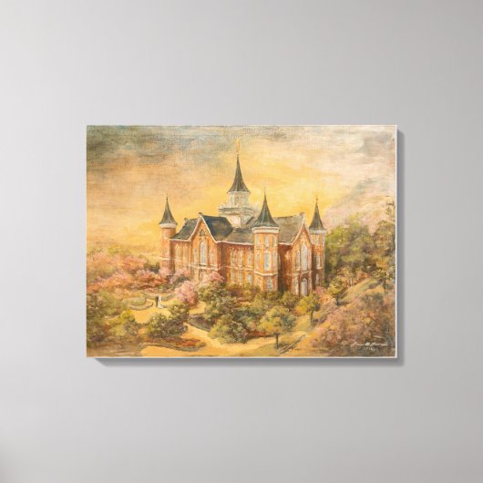 LDS Provo City Center Temple Canvas Afdruk (Voorkant)