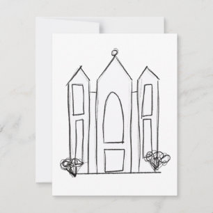 LDS Salt Lake City Tempel eenvoudige moderne mormo Bedankkaart
