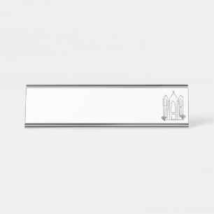 LDS Salt Lake City Tempel eenvoudige moderne mormo Bureau Naambordje