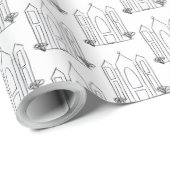 LDS Salt Lake City Tempel eenvoudige moderne mormo Cadeaupapier (Rol Hoek)