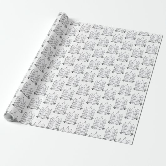 LDS Salt Lake City Tempel eenvoudige moderne mormo Cadeaupapier (Uitgerold)
