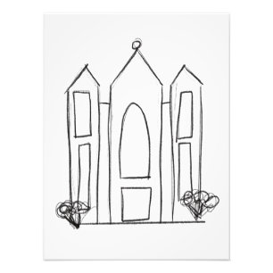 LDS Salt Lake City Tempel eenvoudige moderne mormo Foto Afdruk